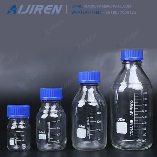 Free sample clear 1000ml media bottle Mycap